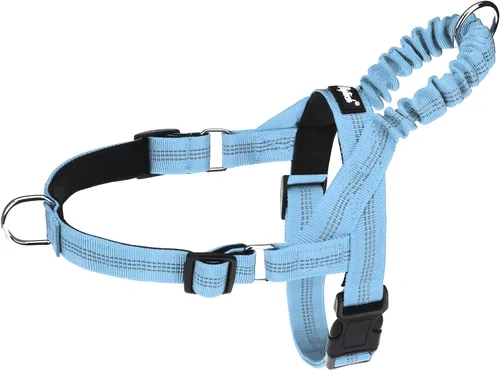 Vista 14 de PUPTECK Arnés sin tirones para perros grandes, chaleco arnés reflectante ajustable para mascotas con asa elástica, arnés a prueba de escape sin Negro