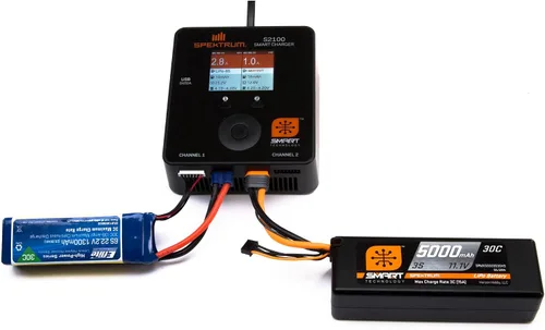 Vista 4 de Spektrum Batería inteligente RC LiPo: 5000mAh 3S 11.1V 30C con conector IC3 (compatible con EC3), estuche rígido, SPMX50003S30H3, negro