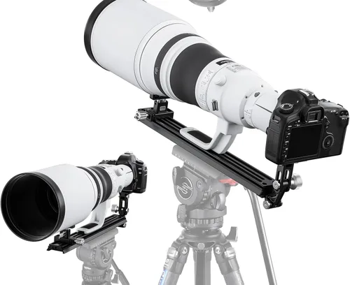 Vista 8 de Leofoto VR-380Kit actualizado 14.961 in Dual Pivot Long Lens Support para Manfrotto/Sachtler Tripod Head