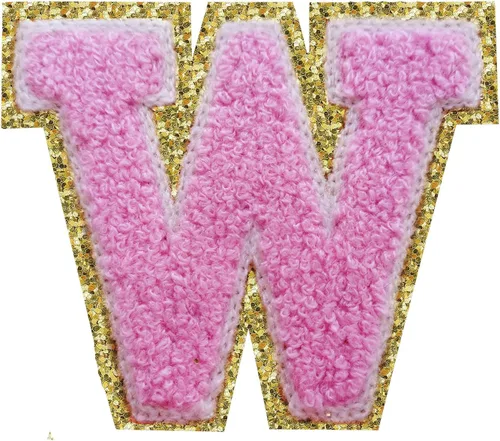 Vista 127 de 3Pcs Letter Patches Varsity Glitters Chenille,SPRT Iron on Blue Letter Patch,Alphabet Cloth Patch for Team Costume Decoration 3.1in Height S