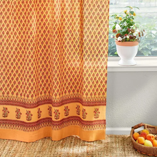 Vista 33 de Panel de cortina transparente blanco y dorado con alzapaños, 100% gasa de algodón, con pestaña superior o bolsillo para barra para decoración