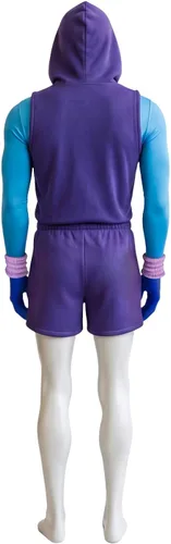 Vista 3 de Heman - Disfraz de esqueleto de rey esqueleto, traje de cosplay Morado