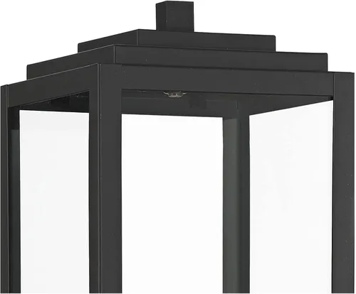 Vista 7 de John Timberland Titan - Moderna lámpara de poste para exteriores, color negro místico, panel de vidrio transparente de 21 3/4 pulgadas