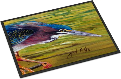 Vista 261 de Caroline's Treasures JMK1017JMAT - Tapete de caza de rana garza azul, 24 x 36 pulgadas, tapete para puerta delantera, interior y exterior
