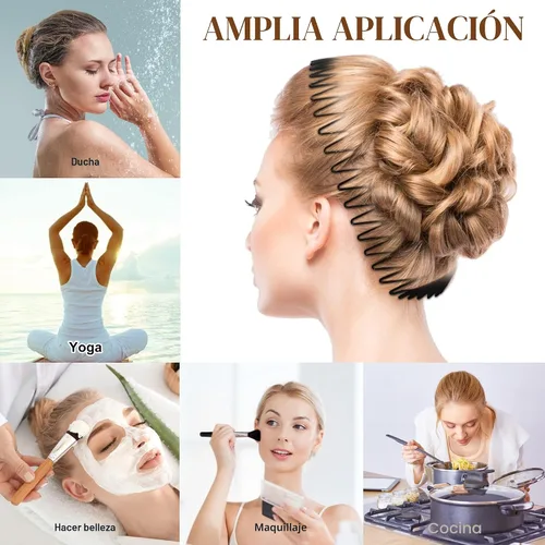 Vista 7 de Soft 'N Style Diademas flexibles elásticas para mujeres (3 unidades, color negro)