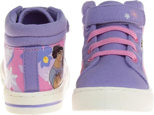 Vista 2 de Disney Encanto Shoes - Tenis de lona para niña, Mirabel Luisa Isabella, personaje de princesa, atléticos, casuales, de lona, sin cordones