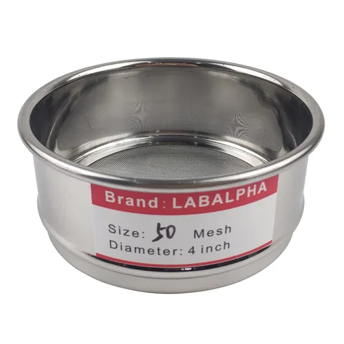Vista 19 de LABALPHA Bandeja para tamices de laboratorio con tapa, 4'' de diámetro, acero inoxidable 304