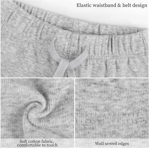 Vista 3 de Resinta Paquete de 4 pantalones cortos unisex de algodón transpirable para bebés y niños pequeños