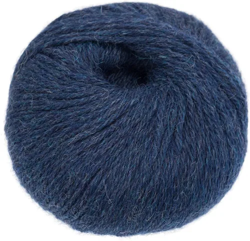 Vista 3 de (juego de 3 – color jaspeado) 100% hilo de alpaca bebé, no lana [328 yardas en total] Denim Heather, #3 DK