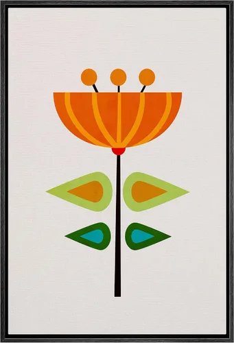 Vista 19 de bestdeal depot Lienzo enmarcado para pared, arte geométrico de sol y montaña, reflejo del mar, naturaleza, ilustraciones de área silvestre, arte