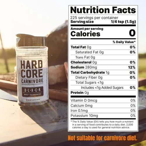 Vista 2 de Hardcore Carnivore Negro Condimento multiusos para carne de res