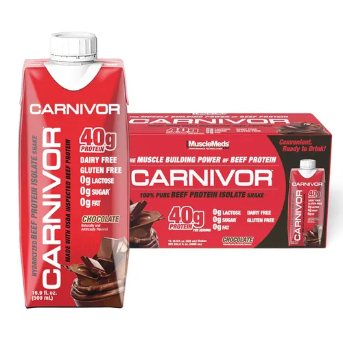 Vista 10 de MuscleMeds Carnivor RTD Sampler Pack de proteínas listas para beber, sin lactosa, sin azúcar, proteína aislada de res, construcción muscular