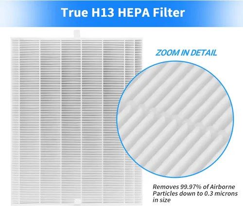 Vista 4 de 116130 Filtro de repuesto H compatible con purificador Winix 5500-2 y modelos AM80, 2 juegos incluyen 2 filtros + 2 filtros de carbón activado