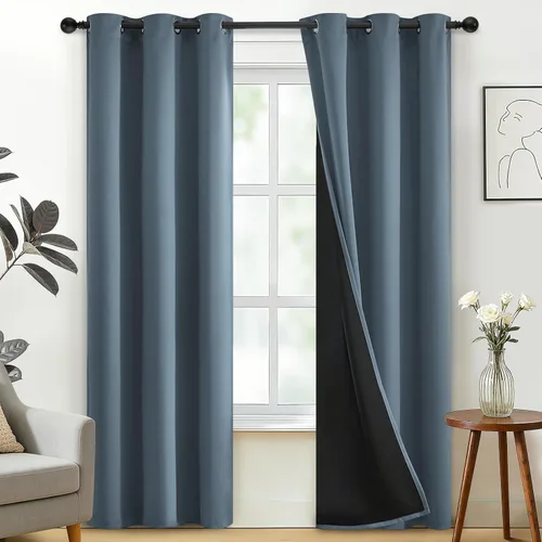Vista 187 de SimpleHome - Cortinas opacas 100% para recámara, cortinas de ventana con ojales beige, con aislamiento térmico, cortinas de oscurecimiento