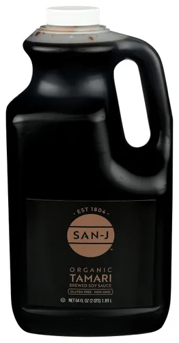 Vista 16 de SAN-J Tamari reducido en sodio (sin gluten, orgánico), 10 fl oz (paquete individual) Sal reducida, Umami rico, sin trigo, Kosher, certificado