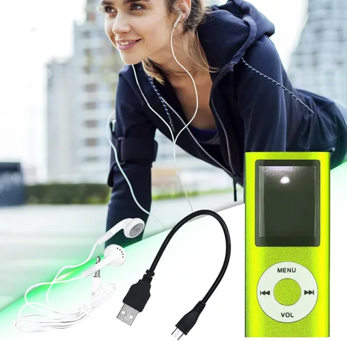 Vista 6 de Reproductor de MP3, reproductor de música digital MP3 multifuncional portátil, reproductor de música LCD de 1.8 pulgadas con auriculares