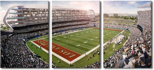 Vista 49 de TUMOVO MetLife Stadium - Decoración de pared de Nueva York, 3 piezas, lienzo, arte de pared para decoración del hogar, juegos de fútbol americano