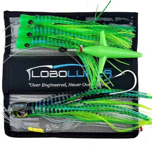 Vista 5 de Lobo Lures #200 Pelagic Magic Skipjack Hybrid Daisy Chain Marlin & Atún Trolling Señuelo Uretano Hecho en Estados Unidos