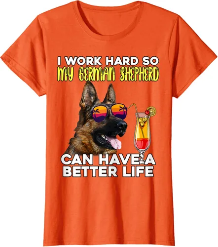 Vista 35 de Camiseta I Work Hard So My German Shepherd Can Have A Better Life Negro