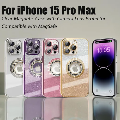 Vista 15 de Misscase Funda magnética con purpurina para iPhone 11 compatible con MagSafe, protección completa, delgada, a prueba de golpes, antiarañazos