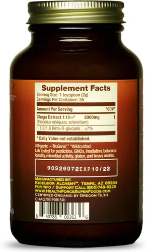Vista 2 de HealthForce SuperFoods Integrity Extracts Chaga - Polvo - 2.47 oz