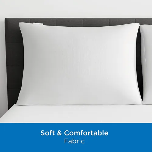 Vista 3 de Juego de 4 protectores de almohada King AllerEase – Absorbe la humedad, protección avanzada contra alergias y juego de 2 protectores de almohada