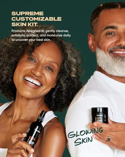 Vista 2 de Kit Buttah Skin Supreme para piel rica en melanina Crema revitalizante CocoShea 2 oz Suero de Vitamina C 1 oz Limpiador 3.4 oz Tónico