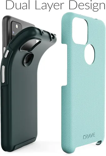 Vista 5 de Crave Para Pixel 5a Caso, Funda De Doble Capa De Protección A Prueba De Golpes Para Google Pixel 5a 5G (6.34 Pulgadas) - Aqua