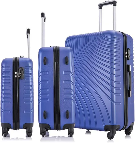 Vista 3 de Fridtrip juego de maletas de viaje con ruedas giratorias carcasa dura ligeras equipaje de mano