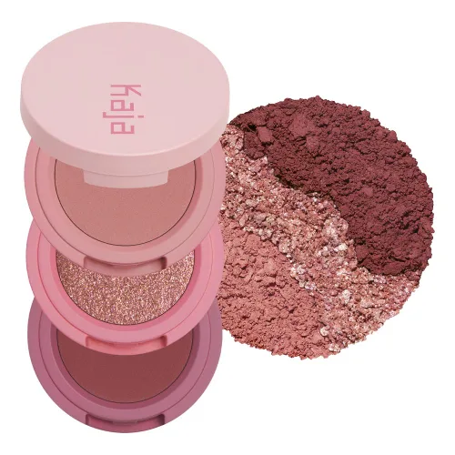 Vista 11 de Kaja Beauty Bento Collection - Trío de sombras de ojos elásticas Tonos rosa ciruela, tamaño de viaje, 01 Rosewater, premio Allure Best of Beauty