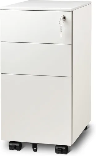 Vista 12 de DEVAISE 3 Drawer File Cabinet with Lock, Fully Assembled Except Casters Negro