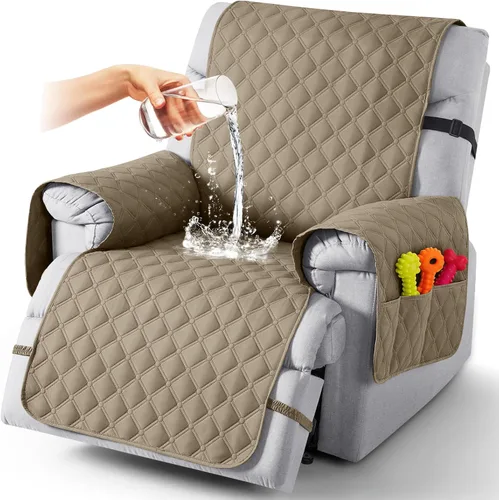 Vista 21 de TAOCOCO Fundas reclinables 100% impermeables, con correas para las piernas, funda de sofá reclinable reversible para silla reclinable, protector