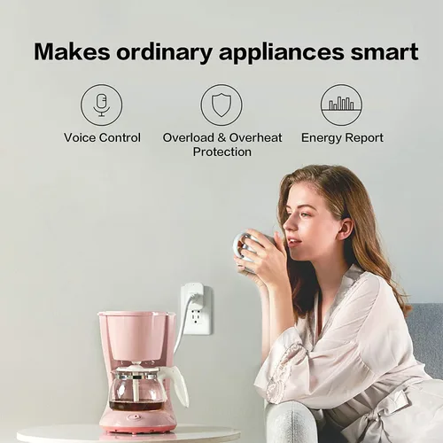 Vista 6 de Aqara Mini interruptor inalámbrico y enchufe Samrt con monitoreo de energía, requiere Aqara Hub, conexión Zigbee, botón inteligente