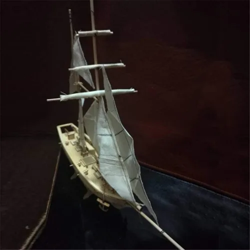 Vista 8 de PUZOU Modelo de velero de madera, kit de barco de vela de madera, kit de modelado de barcos de madera, modelo de barco de bricolaje, barcos de vela