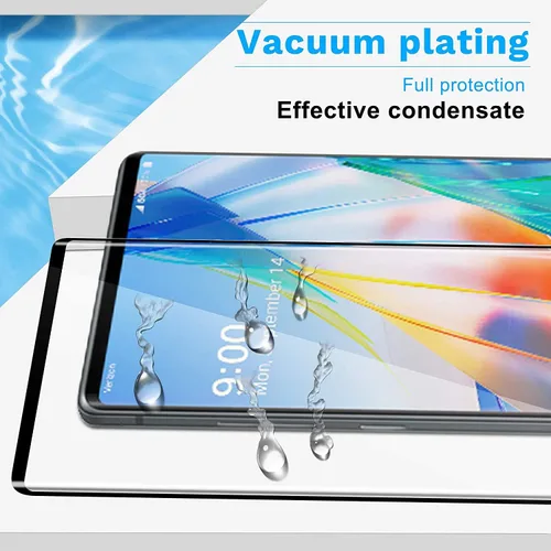 Vista 4 de Protector de pantalla curvo para LG Wing 5G 3D, [2 unidades] Cobertura completa HD transparente antiarañazos antihuellas, protector de pantalla