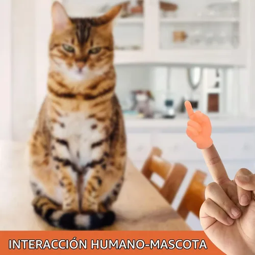 Vista 3 de Manos diminutas para dedos – 10 piezas de mini marionetas de mano (signo de dedo medio) goma premium Naturaleza