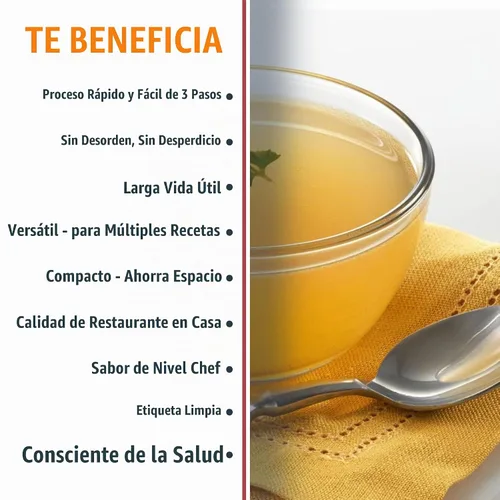 Vista 5 de SAVORY CHOICE Concentrado de caldo de pollo reducido en sodio, 15 sobres (9.6g) - Concentrado de caldo sin gluten, sin lácteos