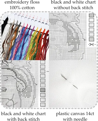 Vista 3 de Crafting Spark Kit de punto de cruz contado "Animales exóticos" 174CS