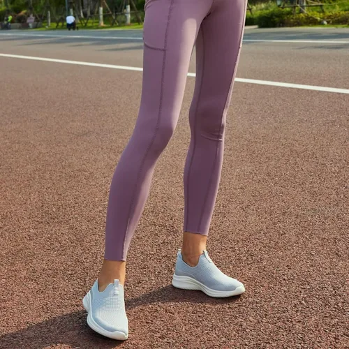 Vista 4 de TIOSEBON Tenis para caminar para mujer, tenis de punto sin cordones, cómodos tenis de malla