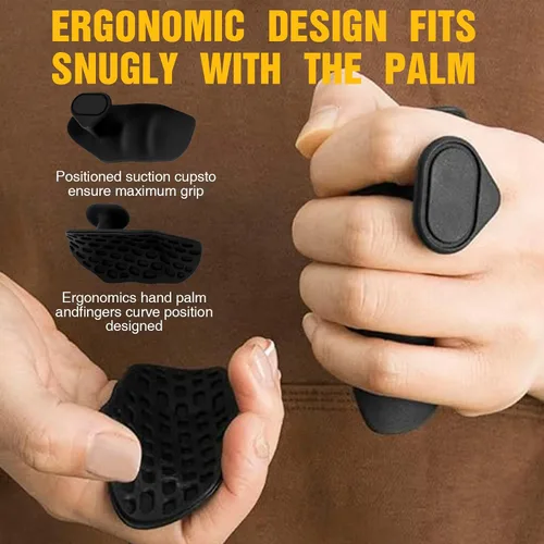 Vista 3 de Agarres antideslizantes para levantamiento de pesas, almohadillas de goma para entrenamiento y ejercicio, protectores de palma