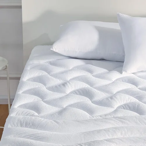 Vista 13 de SLEEP ZONE - Cubrecolchón refrescante, funda de colchón fresca, protector acolchado con zonas, transpirable y lavable, bolsillo profundo de 8-21