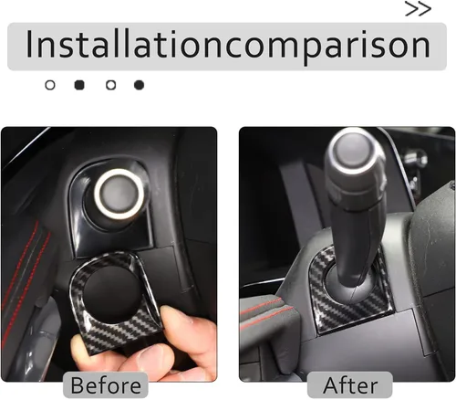 Vista 2 de Daeiclru Cubierta para base de barra de volante compatible con Chevrolet Corvette C8 2020-2023, accesorios de decoración para volante de automóvil