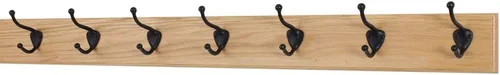 Vista 10 de PegandRail Perchero de roble con ganchos estilo sombrero y abrigo de bronce aceitado (castaño, 15 x 3.5 pulgadas con 3 ganchos)