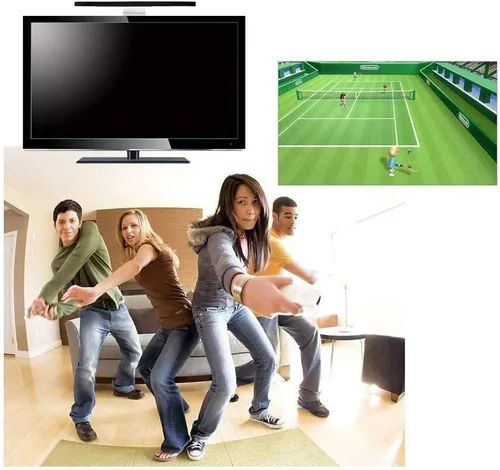 Vista 8 de SSIOIZZ Juego de cables de repuesto Wii 4 en 1, adaptador de corriente de CA Wii + convertidor Wii a HDMI + barra de sensor de movimiento con cable