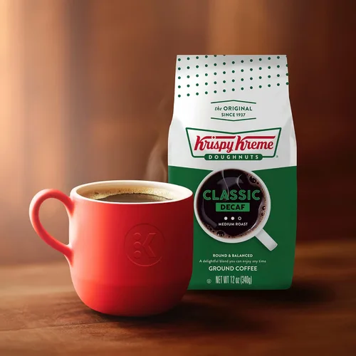 Vista 6 de Krispy Kreme Doughnuts Classic Café molido descafeinado en bolsa, 12 onzas