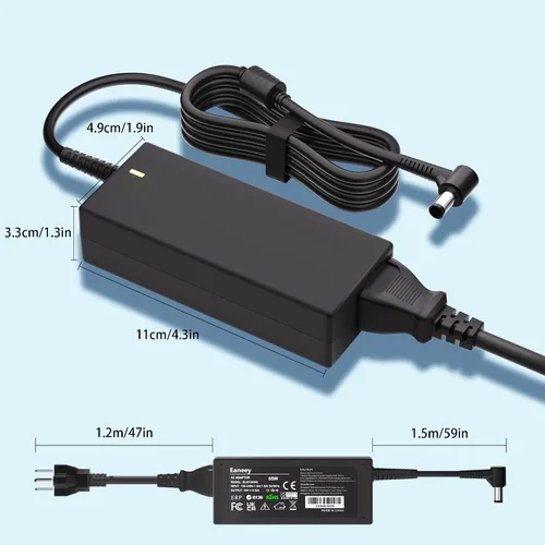 Vista 2 de Adaptador de 19 V compatible con monitor LG de 34 pulgadas, 32 pulgadas, 29 pulgadas, 27 pulgadas, 24 pulgadas, 23 pulgadas, 22 pulgadas, 20