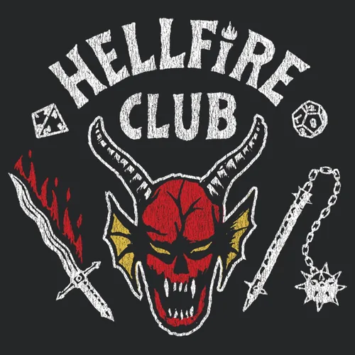 Vista 2 de Disfraz de Stranger Things Hellfire Club para mujer, camiseta sin mangas con espalda cruzada