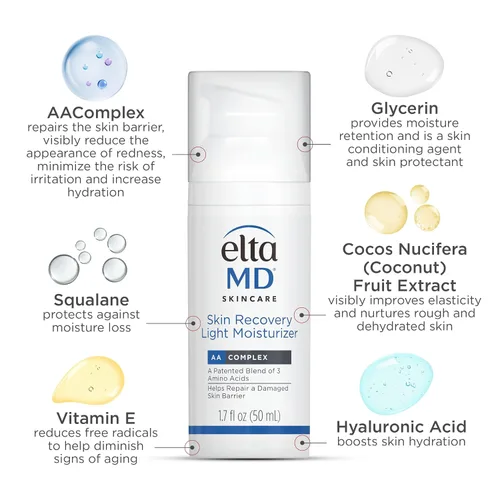 Vista 7 de EltaMD Hidratante facial ligero para piel seca, alivio del enrojecimiento, hidratante facial, hidrata y calma la piel sensible, fórmula no grasa, pH