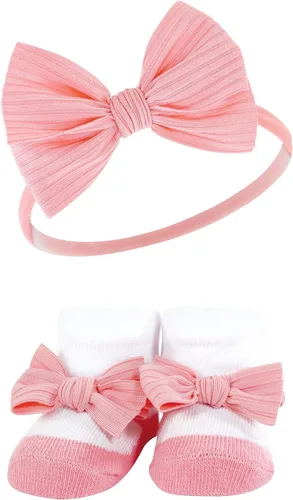 Vista 3 de Hudson Baby Conjunto de regalo de diadema y calcetines para niña