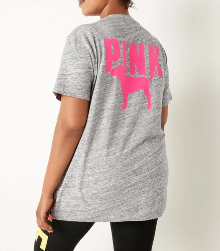 Vista 2 de Victoria's Secret Camiseta de manga corta de algodón rosa para mujer (XS-XXL)
